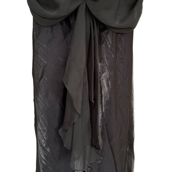 Womens Y2K Formal Gown Size L Sleeveless Black Whimsigoth Prom Gala Glam Event - Picture 5 of 10